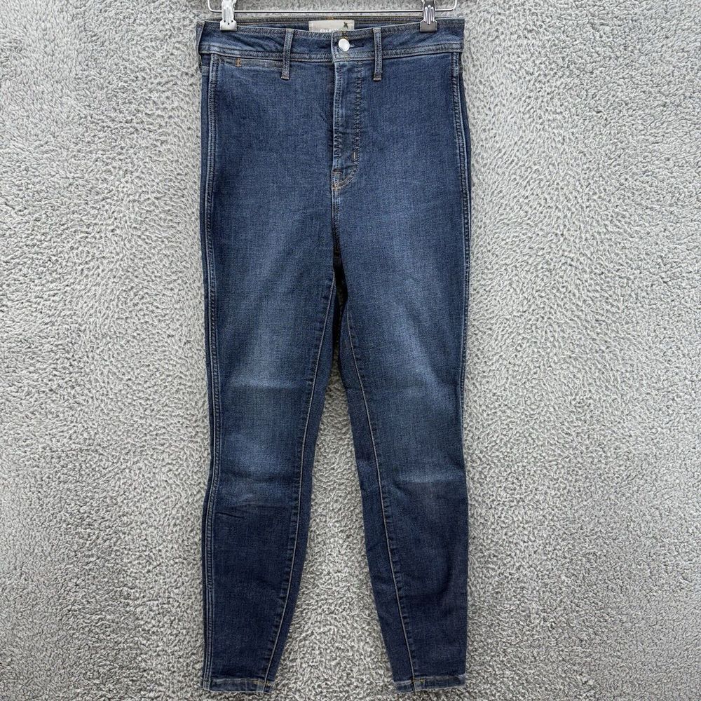Everlane Womens 28R The Way High Jean Skinny Ankle Medium Wash‎ Blue Stretch